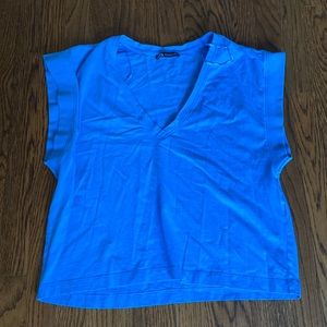 blue zara top